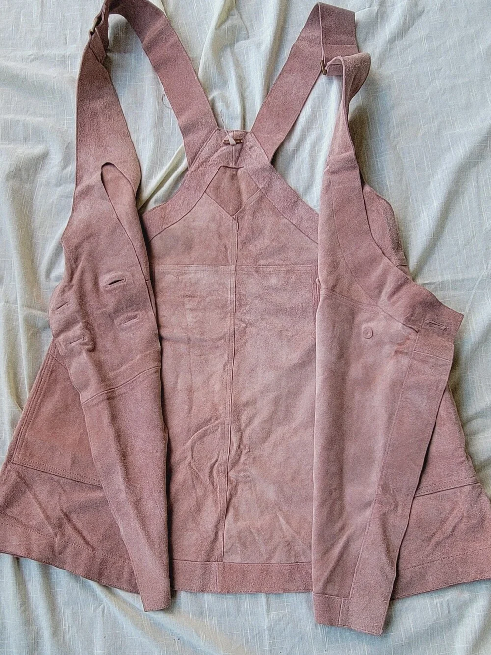 Free People Canyonlands Suede Leather Jumper Dress **missing Buttons*Pls Read